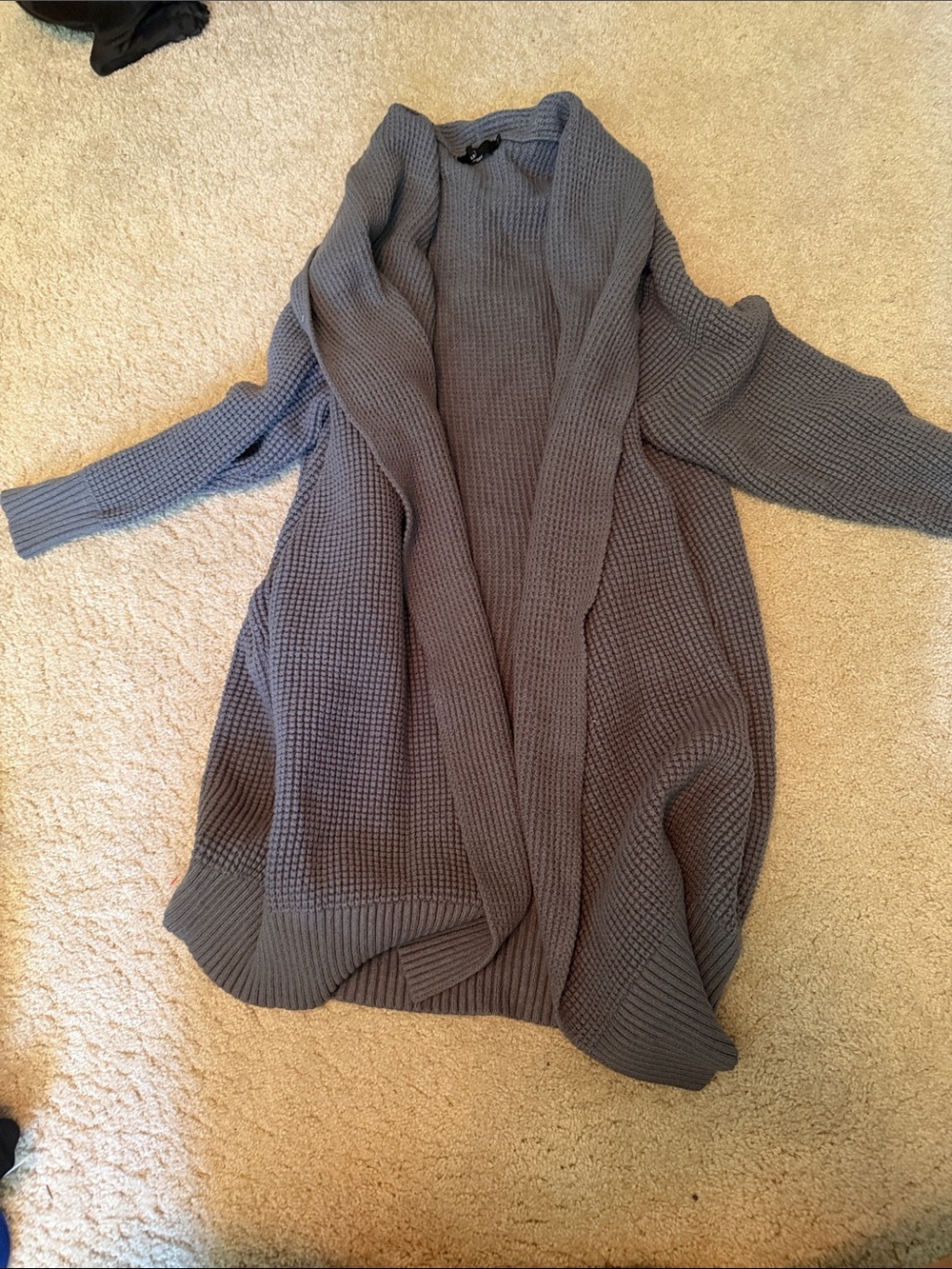 Cozy Open-Front Gray Women’s Sweater Cardigan